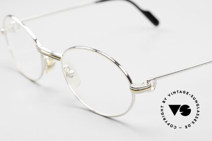 Cartier Saint Honore - M Ovale 90er Platin Luxusbrille, seltene & entsprechend kostbare Platin-Ausführung, Passend für Herren und Damen