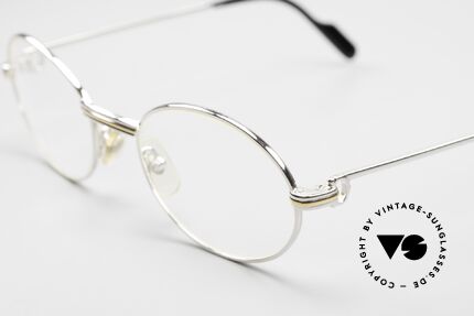 Cartier Saint Honore Ovale 90er Platin Luxusbrille, seltene & entsprechend kostbare Platin-Ausführung, Passend für Herren und Damen