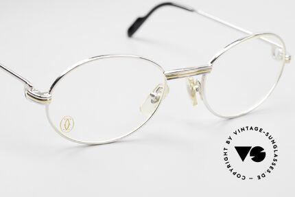 Cartier Saint Honore Ovale 90er Platin Luxusbrille, KEINE Retrobrille, sondern ein 25 Jahre altes Original, Passend für Herren und Damen