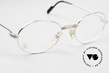 Cartier Saint Honore - M Ovale 90er Platin Luxusbrille, KEINE Retrobrille, sondern ein 25 Jahre altes Original, Passend für Herren und Damen