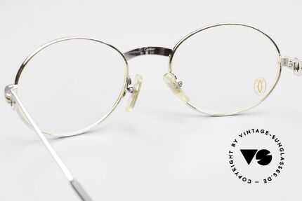 Cartier Saint Honore - M Ovale 90er Platin Luxusbrille, Größe: small, Passend für Herren und Damen
