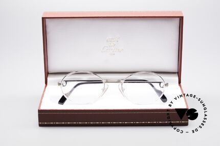 Cartier Saint Honore - M Ovale 90er Platin Luxusbrille, Größe: small, Passend für Herren und Damen