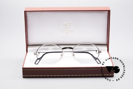 Cartier Saint Honore Ovale 90er Platin Luxusbrille, Größe: small, Passend für Herren und Damen