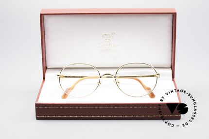 Cartier Antares Runde 90er Luxusbrille Unisex, Größe: small, Passend für Herren und Damen