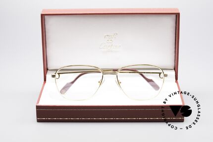 Cartier Courcelles 90er Luxus Vintagebrille, ungetragen mit OVP (sehr selten in diesem Zustand), Passend für Herren