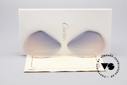 Cartier Vendome Lenses - L Gläser Blau Pink Verlauf Details