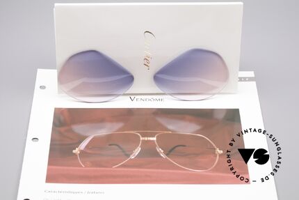 Cartier Vendome Lenses - L Gläser Blau Pink Verlauf, origineller Farbverlauf von (Baby)-Himmelblau zu Pink, Passend für Herren