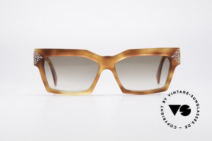 Alain Mikli 318 / 053 Strass Designer Sonnenbrille, erinnert an die großen Sonnenbrillen diverser Stars, Passend für Damen