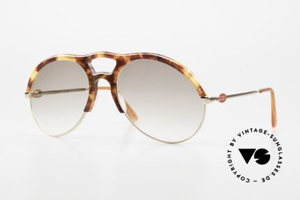 Bugatti 64900 Schildpatt Optik 80er Brille, sehr edle 80er BUGATTI vintage Luxus-Sonnenbrille, Passend für Herren