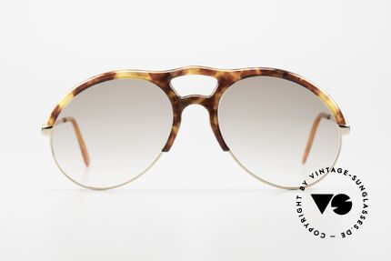 Bugatti 64900 Schildpatt Optik 80er Brille, Rahmen-Applikation in einer Art "Schildpatt-Optik", Passend für Herren