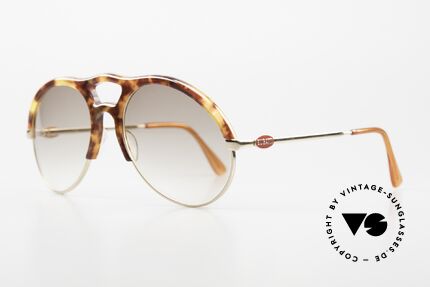 Bugatti 64900 Schildpatt Optik 80er Brille, Gläser in einem braun-Verlauf (100% UV Protection), Passend für Herren