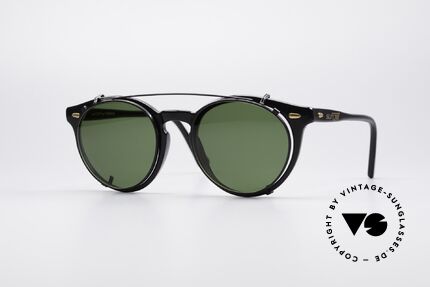 Carrera 5256 Clip Johnny Depp Brille, zeitlose Carrera Sunjet Designerbrille mit Sonnen-Clip, Passend für Herren und Damen