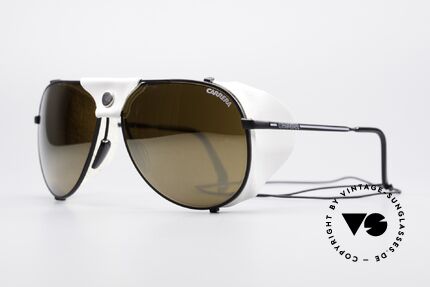 Carrera 5597 Gletscher Ski Brille, stabile Metallfassung mit abnehmbaren Seitenblenden, Passend für Herren