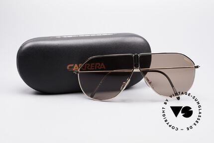 Carrera 5437 90er Designer Sonnenbrille, elegant & selten (mal eine etwas andere Brillenform), Passend für Herren