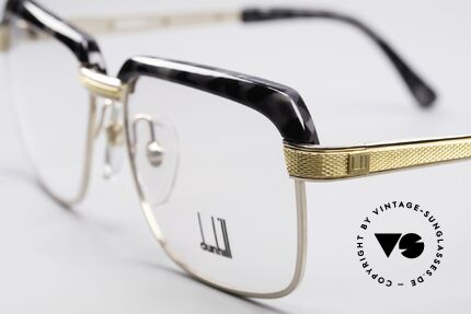 Dunhill 6100 Gold Doublé Vintage Brille, Produktionskosten 1990 für dieses Modell = 120 DM, Passend für Herren
