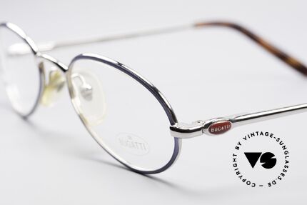 Bugatti 22448 Kleine 90er Vintage Brille, hoher Komfort u. Passform durch Federgelenke, Passend für Herren und Damen