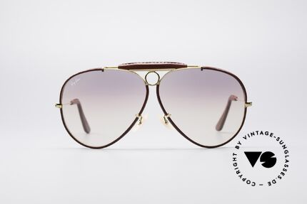 Ray Ban Shooter USA Leder Sonnenbrille, L1515 'SHOOTERS' Ultragradient Rose Arista/Burgundy, Passend für Herren