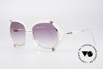 Ted Lapidus B08 70er Designer Sonnenbrille, einfach eine zauberhafte 'feminin elegante' Brille, Passend für Damen