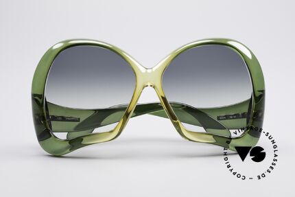 Marwitz 8024 70er XXL Vintage Brille, große Sonnengläser in grün-Verlauf (100% UV Protection), Passend für Damen