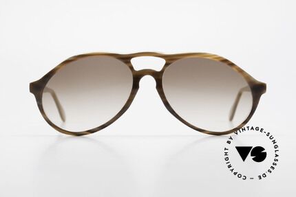 Bugatti 64852 Echt Büffelhorn Brille Vintage, kostbare vintage BUGATTI Sonnenbrille in Größe 54-16, Passend für Herren