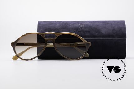 Bugatti 64852 Echt Büffelhorn Brille Vintage, Größe: large, Passend für Herren