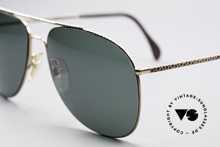 Neostyle Academic 300 80er Vintage Brille, goldener Rahmen mit einem "Giraffen-Muster", Passend für Herren