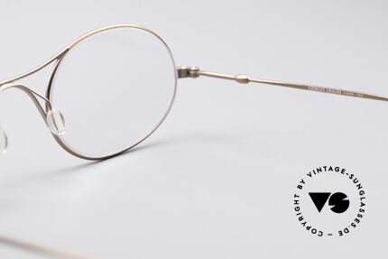 Giorgio Armani 229 Die Schubert Brille, sehr puristisch: einfache 'Drahtbrille' mit einem X-Steg, Passend für Herren und Damen