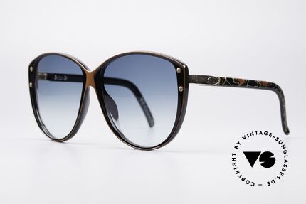 Christian Dior 2277 XL 70er Damen Sonnenbrille, tolles 70er Modell mit schwungvollem Blumenmotiv, Passend für Damen
