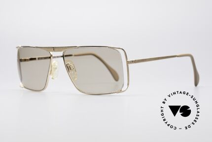 Neostyle Boutique 640 Eckige Vintage Sonnenbrille, Glaseinfassung durch Nylor-Faden (enorm komfortabel), Passend für Herren und Damen