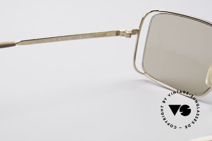Neostyle Boutique 640 Eckige Vintage Sonnenbrille, leicht braun-getönte Gläser (daher auch abends tragbar), Passend für Herren und Damen