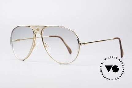 St. Moritz 401 Seltene Jupiter Sonnenbrille, Top-Qualität (Federgelenk-Bügel mit Wurzelholzdekor), Passend für Herren