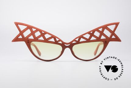 Alain Mikli WINGS 80er Haute Couture Brille, Designerstück in Form zweier Flügel von circa 1981, Passend für Damen