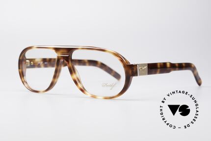 Davidoff 100 90er Herren Vintage Brille, zudem vergoldete Scharniere & Bügel-Applikationen, Passend für Herren