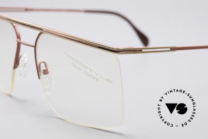 Neostyle Jet 12 Echt Vintage No Retro Brille, zudem sehr interessante Kolorierung in rot & gold, Passend für Herren