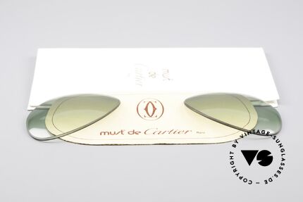 Cartier Vendome Lenses - L Sonnengläser Grün Verlauf, von unserem Optiker gefertigt: daher neu & kratzerfrei, Passend für Herren