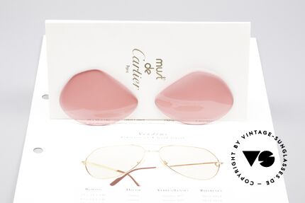 Cartier Vendome Lenses - M Sonnengläser Pink, pink, um durch die "rosarote Brille" sehen zu können ;), Passend für Herren und Damen