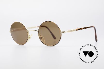 John Lennon - Revolution Kleine Runde Vintage Brille, kleine runde Sonnenbrille, mattgold-kastanienbraun, Passend für Herren und Damen