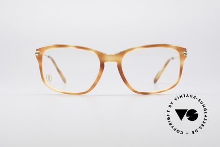 Cartier Lumen - M 90er Luxus Vintage Brille, 22kt vergoldet und Rahmenmuster "blond marmoriert", Passend für Herren und Damen