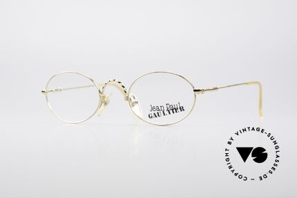 Jean Paul Gaultier 55-0175 Ovale Vintage Brille, hochwertiges Brillengestell von Jean Paul Gaultier, Passend für Herren und Damen Jean Paul Gaultier 55-0175 Ovale Vintage Brille, hochwertiges Brillengestell von Jean Paul Gaultier, Passend für Herren und Damen