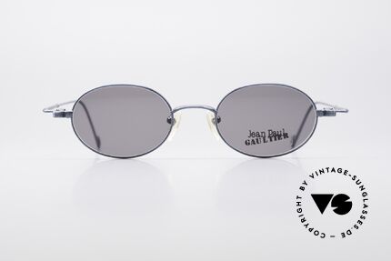 Jean Paul Gaultier 55-8106 Ovale Designer Sonnenbrille, feiner, interessant konstruierter, Metall-Rahmen, Passend für Herren und Damen