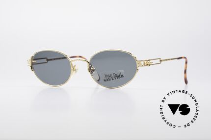 Jean Paul Gaultier 55-5108 Vergoldete Ovale Brille, rare vintage Sonnenbrille von Jean Paul Gaultier, Passend für Herren und Damen