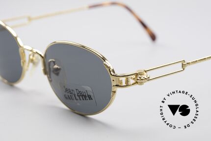 Jean Paul Gaultier 55-5108 Vergoldete Ovale Brille, unbenutzt (wie alle unsere vintage J.P.G. Brillen), Passend für Herren und Damen