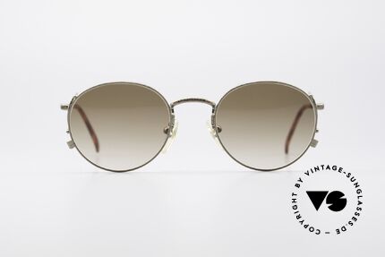 Jean Paul Gaultier 55-3178 90er Vintage No Retro Brille, Metallgestell in antiker "rusty metal" Lackierung, Passend für Herren und Damen