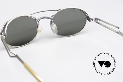Jean Paul Gaultier 56-7107 Industrial Vintage Brille 90er, KEINE retro Sonnenbrille; ein ca. 30 Jahre altes Original, Passend für Herren und Damen