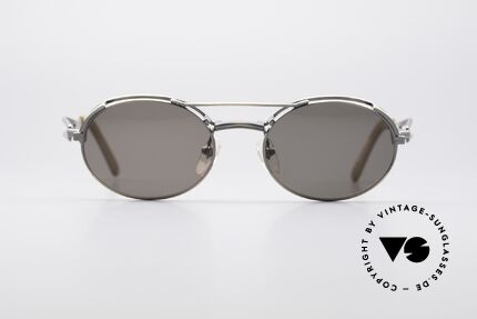 Jean Paul Gaultier 56-7107 Industrial Vintage Brille 90er, rare Designersonnenbrille mit vielen besonderen Details, Passend für Herren und Damen