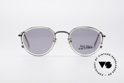 Jean Paul Gaultier 55-3271 Runde 90er Designerbrille, enorm hochwertige 90er Brillenfassung; made in Japan, Passend für Herren und Damen