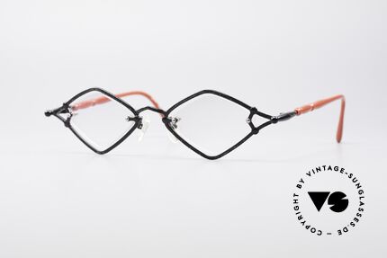 Jean Paul Gaultier 56-7203 Eckige 90er Designer Brille, extrem seltene JEAN PAUL GAULTIER vintage Fassung, Passend für Damen