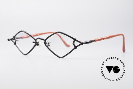 Jean Paul Gaultier 56-7203 Eckige 90er Designer Brille, atemberaubendes Kunstwerk; ein wahres Sammlerstück, Passend für Damen