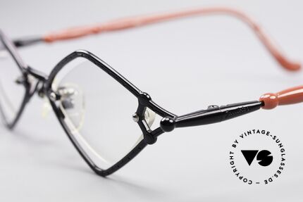 Jean Paul Gaultier 56-7203 Eckige 90er Designer Brille, ungetragenes Einzelstück und echtes GAULTIER Unikat, Passend für Damen