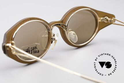 Jean Paul Gaultier 56-7202 Ovale Brille mit Sonnenclip, ungetragen (wie alle unsere Jean Paul Gaultier Brillen), Passend für Herren und Damen